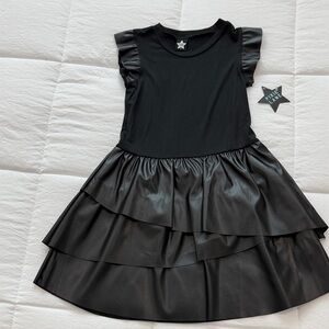 Black Pixie Lane Brand Ruffled Kids Dress